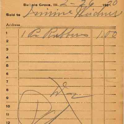 Receipt, 1920