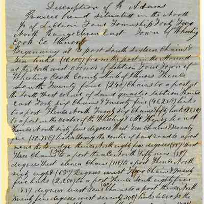 Declaration of N. Adams Prarie Land