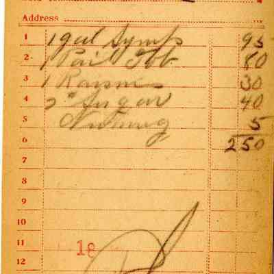 Receipt, 1920