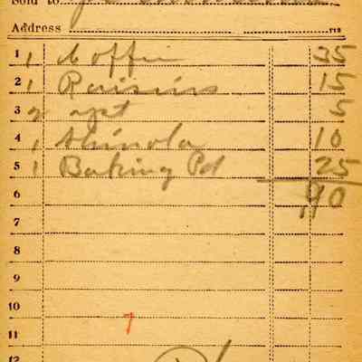 Firnbach and Raupp Receipt 1919