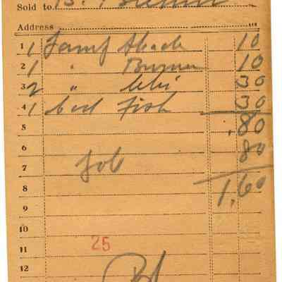 Receipt, 1920