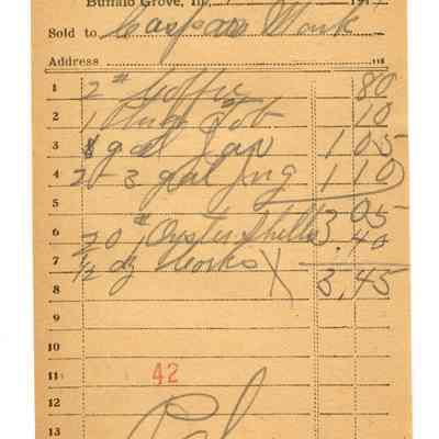 Firnbach and Raupp Receipt 1919