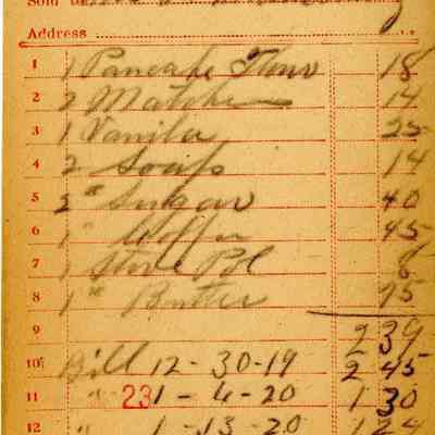 Receipt, 1920