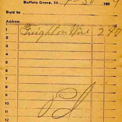 Firnbach and Raupp Receipt 1919