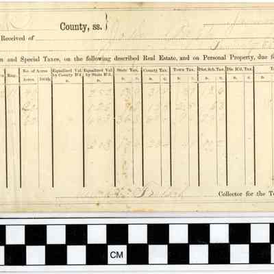 John Popp Illinois Taxes Receipt 1872