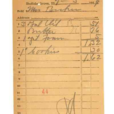 Firnbach and Raupp Receipt 1919