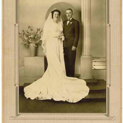 Joseph Leikam and Angela Catherine Pfister Wedding Portrait, 1944