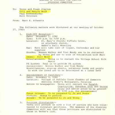 Citizens for Clayton Steering Committee Notes