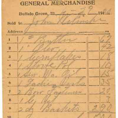 Receipt, 1920