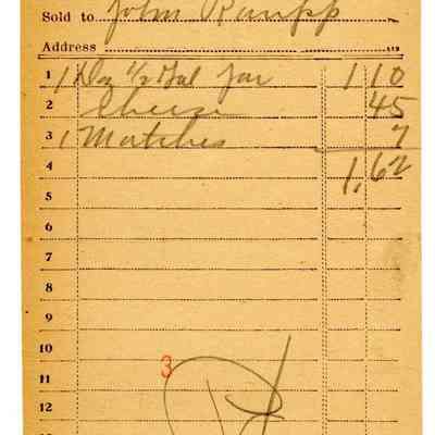 Firnbach and Raupp Receipt 1919