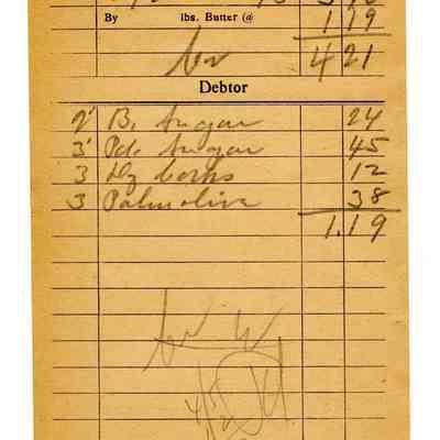 Firnbach and Raupp Receipt 1919