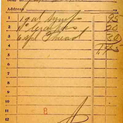 Receipt, 1920
