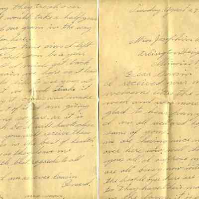 WWI Letter, Aug 27,1918