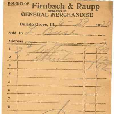 Receipt, 1920