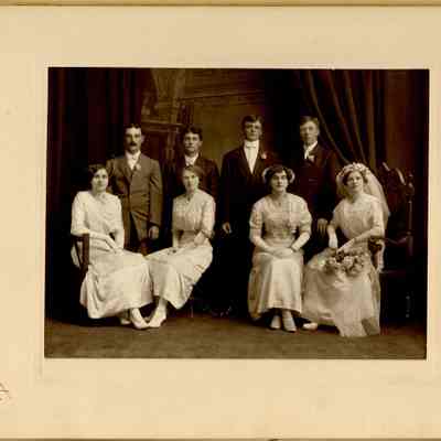 Wedding Party Portrait, John Otto Spoerlein and Elizabeth Leikam, 1912