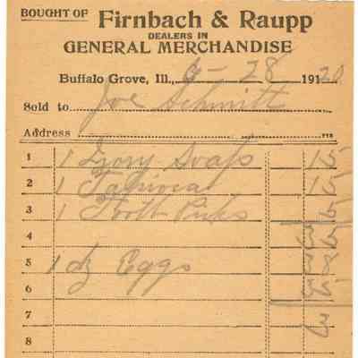 Receipt, 1920