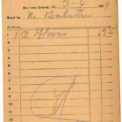 Receipt, 1919