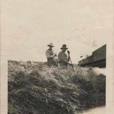Men Standing in Hay