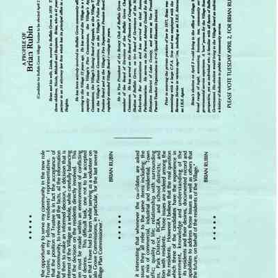 Rubin Election Pamphlet 1991