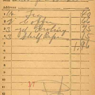 Firnbach and Raupp Receipt 1919