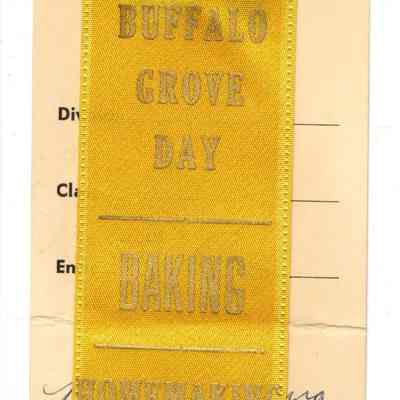 Buffalo Grove Day Homemaking Prize Ribbon