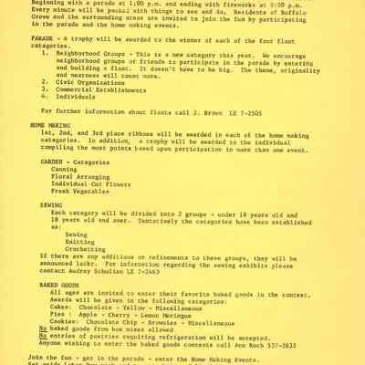 Buffalo Grove Days 1965 Pamphlet