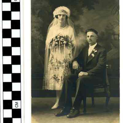 Sylvester Neibur and Magdeline Heimann wedding portrait