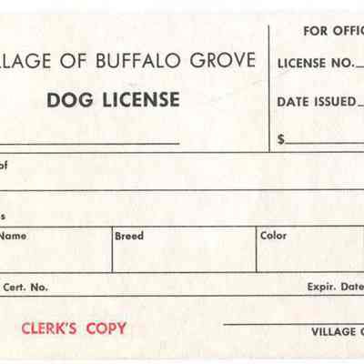 Village of Buffalo Grove Dog License