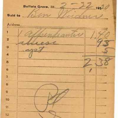 Receipt, 1920