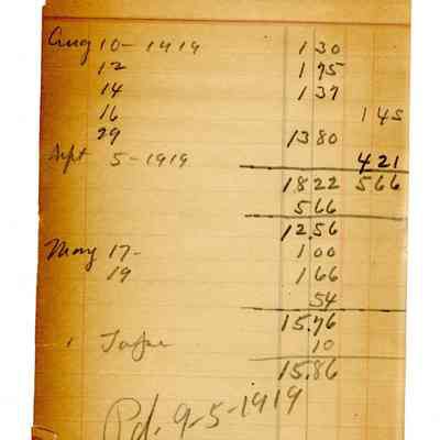 Firnbach and Raupp Receipt 1919