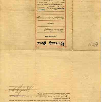 Warranty Deed Maria Raupp to Michael and Carl Raupp 12/23/1909
