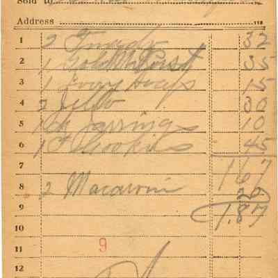 Receipt, 1920