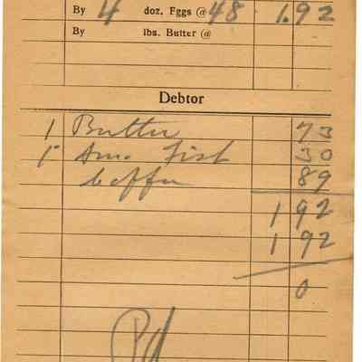 Receipt, 1920