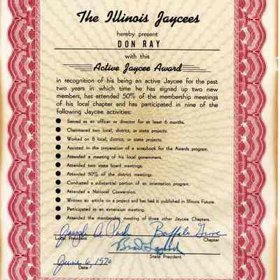 Active Jaycee Award 1970