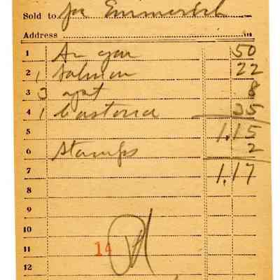 Firnbach and Raupp Receipt 1919