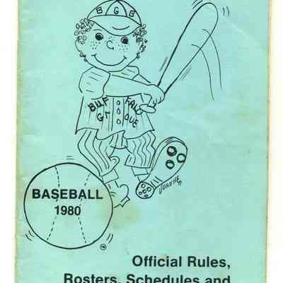 Buffalo Grove Recreation Association Baseball 1980 Official Rules, Rosters, Schedules and Team Sponsors