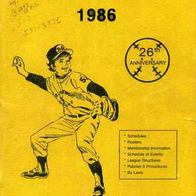 Buffalo Grove Recreation Association Baseball Yearbook 1986