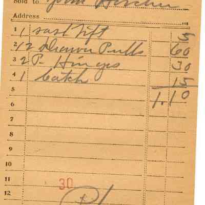 Receipt, 1920