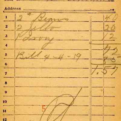Firnbach and Raupp Receipt 1919