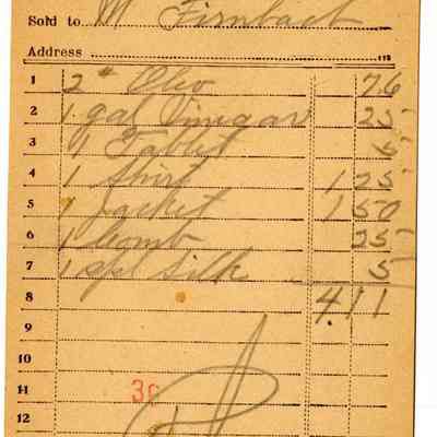 Receipt, 1919