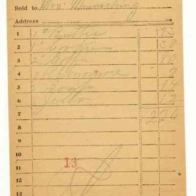 Receipt, 1920