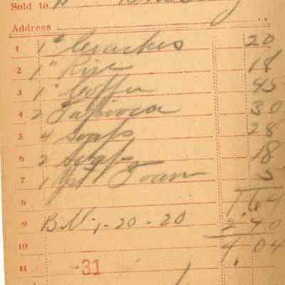Receipt, 1920