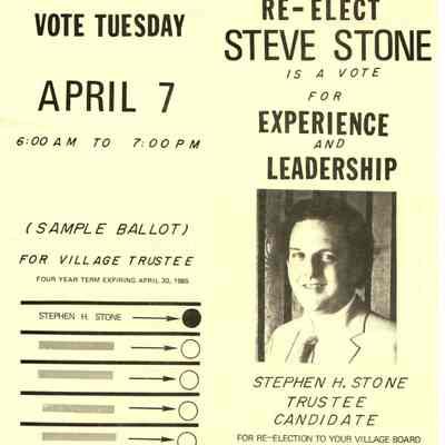 Steven Stone Election Pamphlet 1981