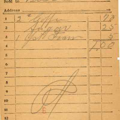 Firnbach and Raupp Receipt 1919
