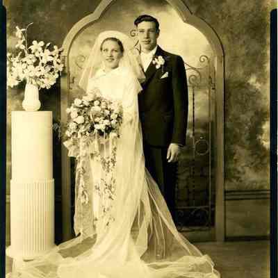 Emil Weidner and Magdalen Funk wedding portrait