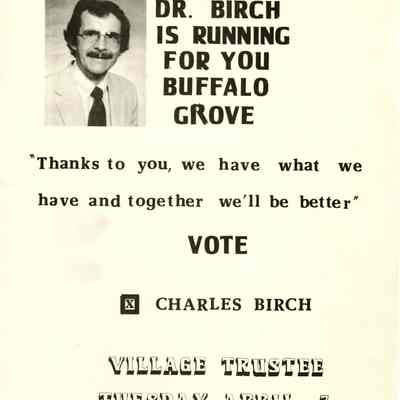 Dr. Birch Election Poster 1981