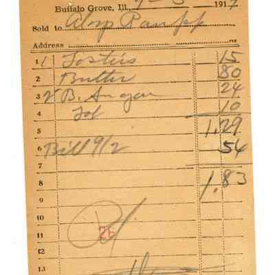 Firnbach and Raupp Receipt 1919