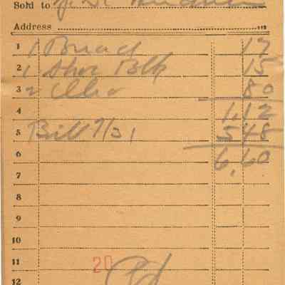 Receipt, 1920