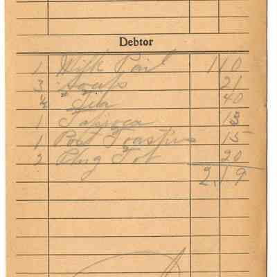 Receipt, 1919