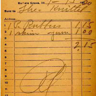Receipt, 1920